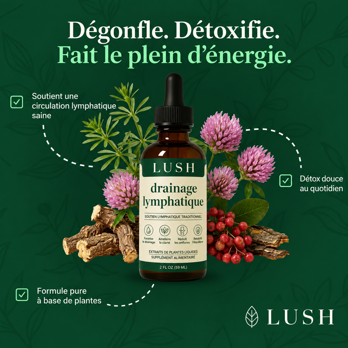 Lush™ Gouttes de Drainage Lymphatique VIP